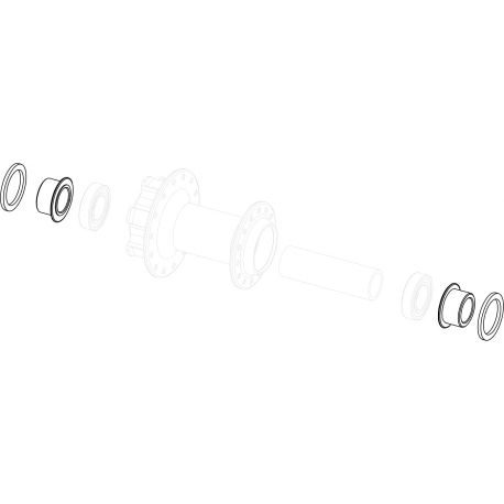 Embouts de moyeu SUN RINGLE Dirty Flea Avant 15 mm (la paire)