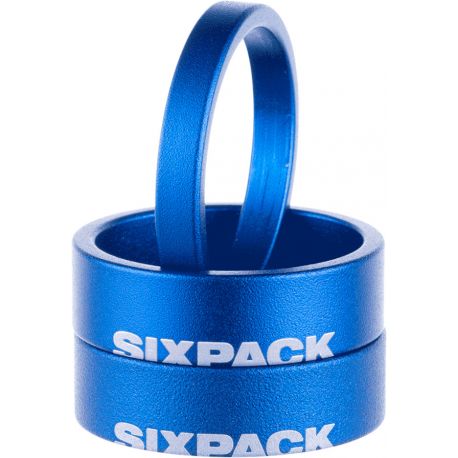 Entretoises de direction SIXPACK Menace 1.1/8 Bleu