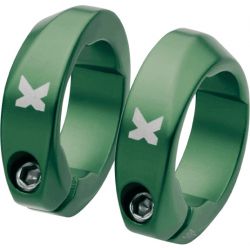 Bagues lock-on SIXPACK AL Vert (la paire)