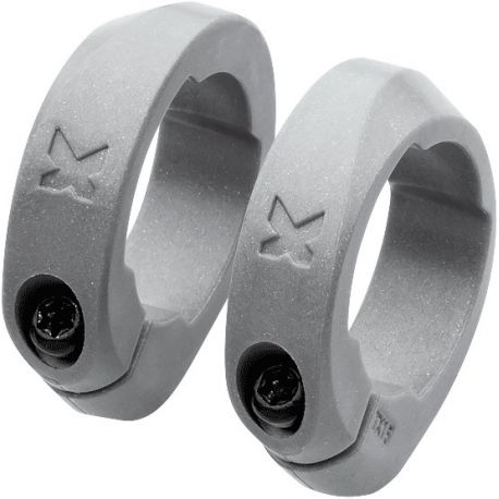 Bagues lock-on SIXPACK PA Gris (la paire)