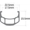Jante SUN RINGLE CR18 700 36S Noir