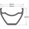Jante SUN RINGLE Helix TR29 27.5 28P Noir