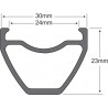Jante SUN RINGLE ADD Expert 26 28T Noir