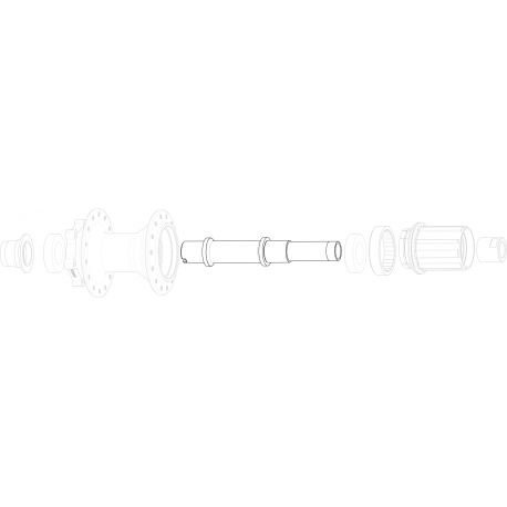 Axe SUN RINGLE SRC/SRX Arrière 148 mm Acier