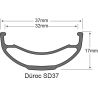 Roue SUN RINGLE Duroc SD37 Expert 27.5 Arrière 148x12 (Micro Spline + XD)